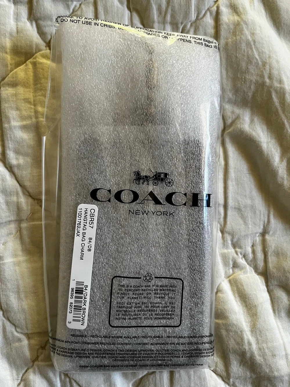 COACH Xtra Large Maple Hangtag Charm - Picture 1 of 8